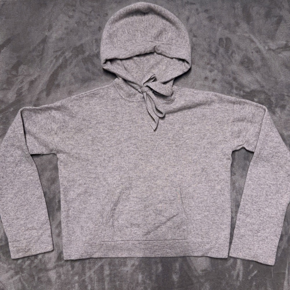 NAADAM 100% Cashmere Hoodie Womens Small Knit Pullover Sweater Pocket Luxury